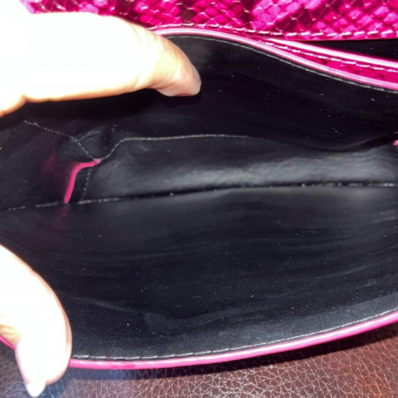 Like new Rebecca Minkoff Megan Half Moon Snake Embossed Leather Crossbody - Picture 3 of 5